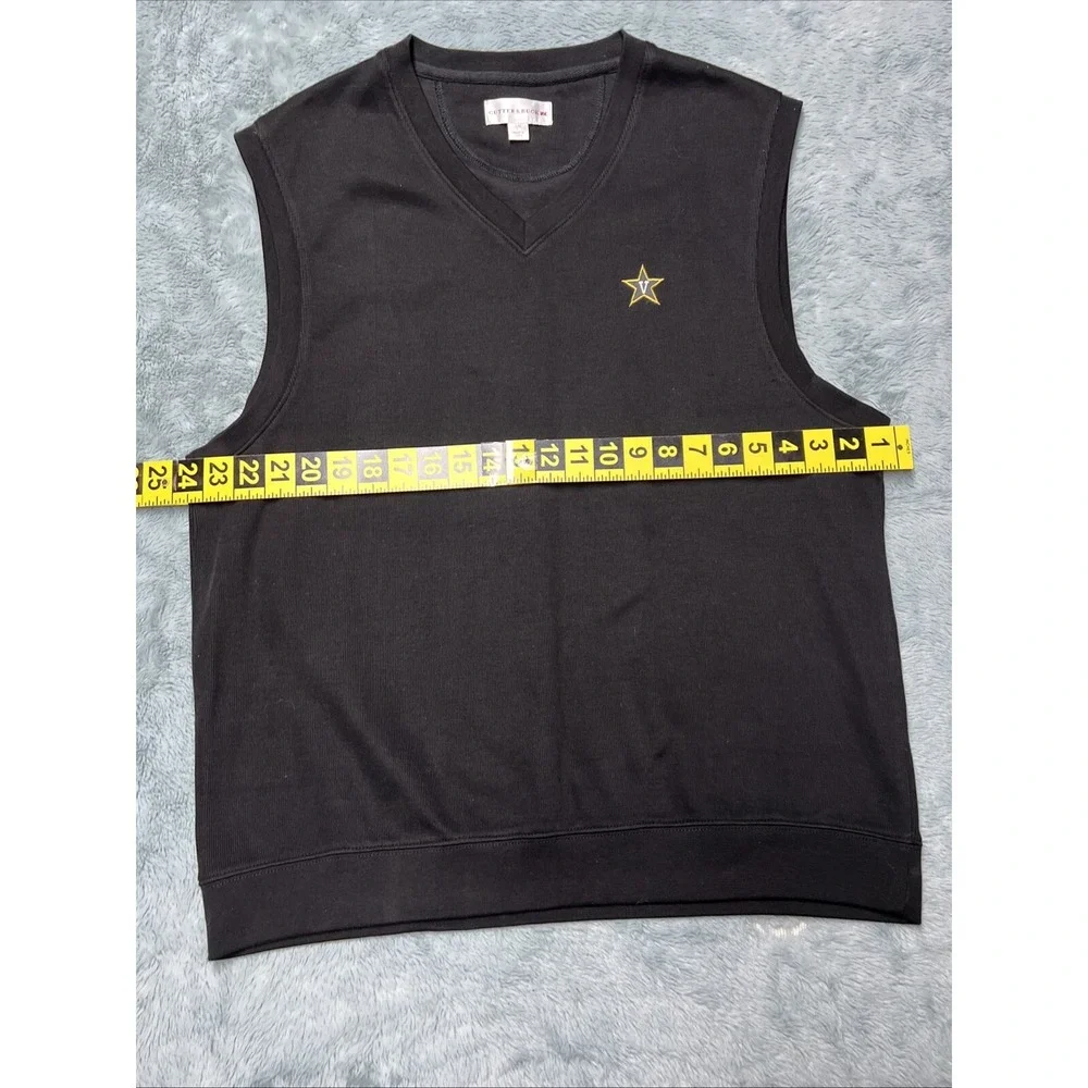 Cutter Buck Vest Men's L Vanderbilt University Golf Casual School Preppy Black - Picture 2 of 11